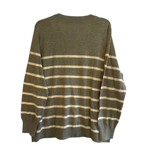 Terra & Sky Womens Plus V-Neck  Sweater NWT 1X (16W-18W) Lightweight Cottagecore - Picture 2 of 7